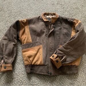 The Pierce Arrow | Vintage Genuine Leather Bomber Jacket Kids Small